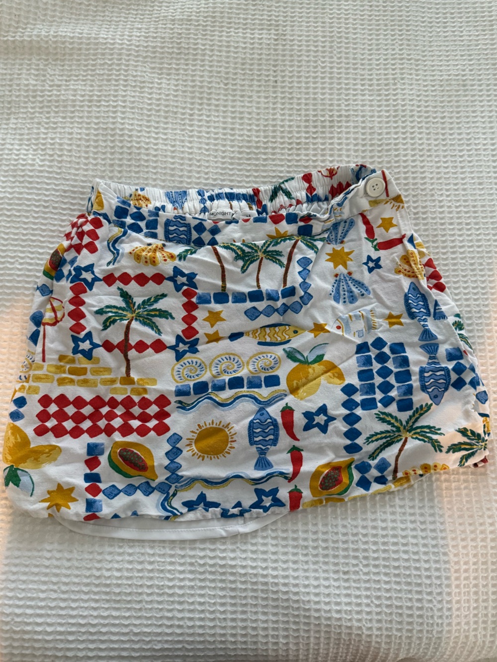 Women’s tropical cotton mini skirt